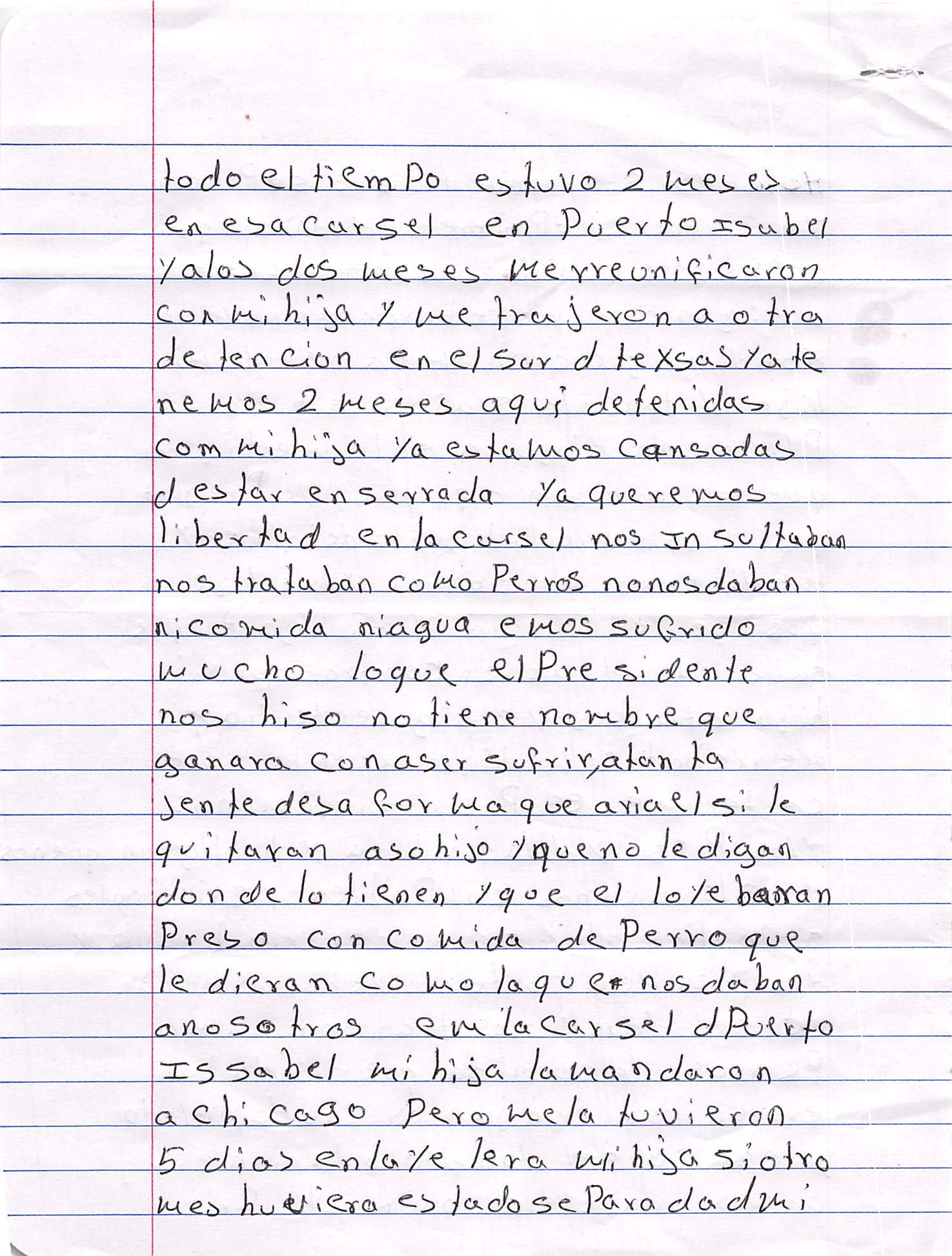 Camila's Handwritten Letter