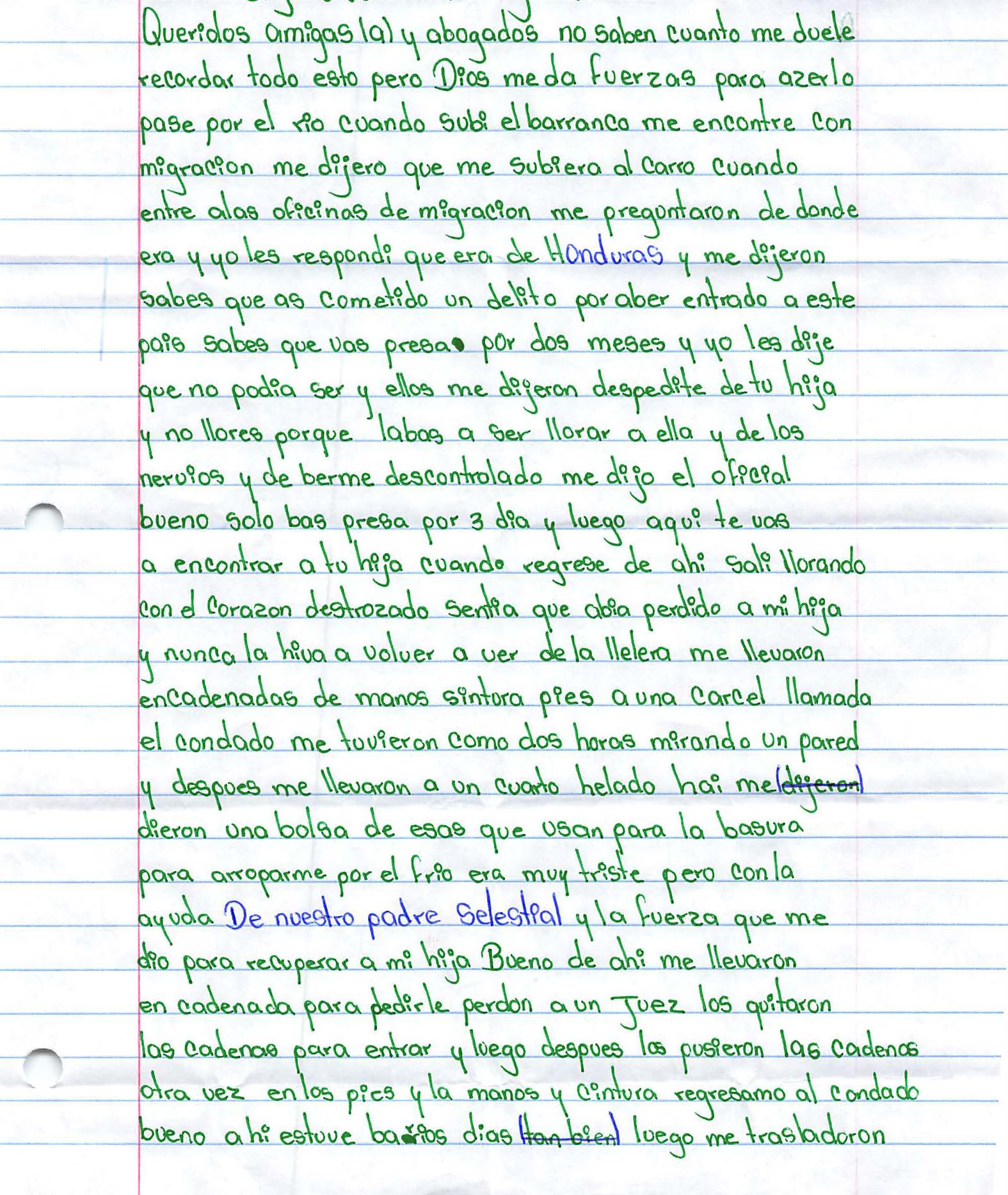 Carla's Handwritten Letter Part 1