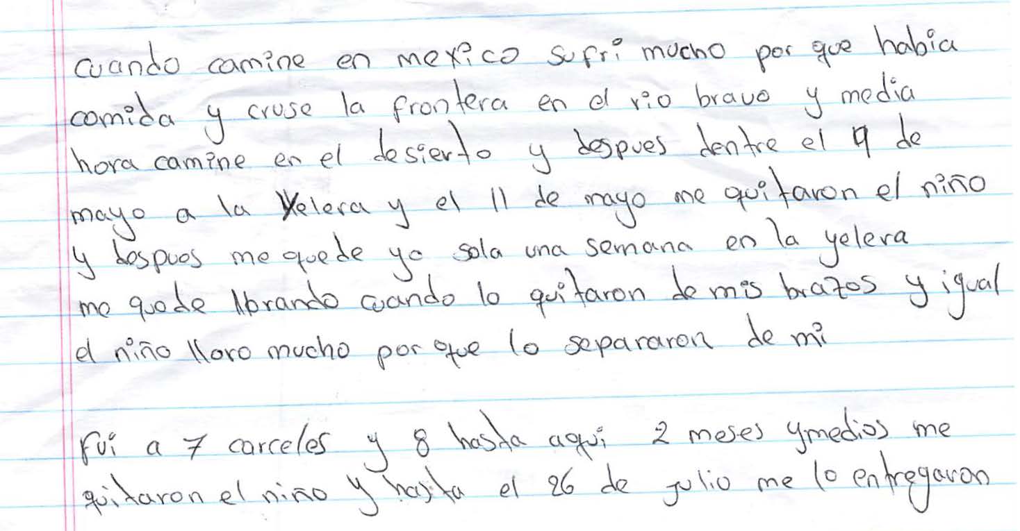Carmen's Handwritten Letter