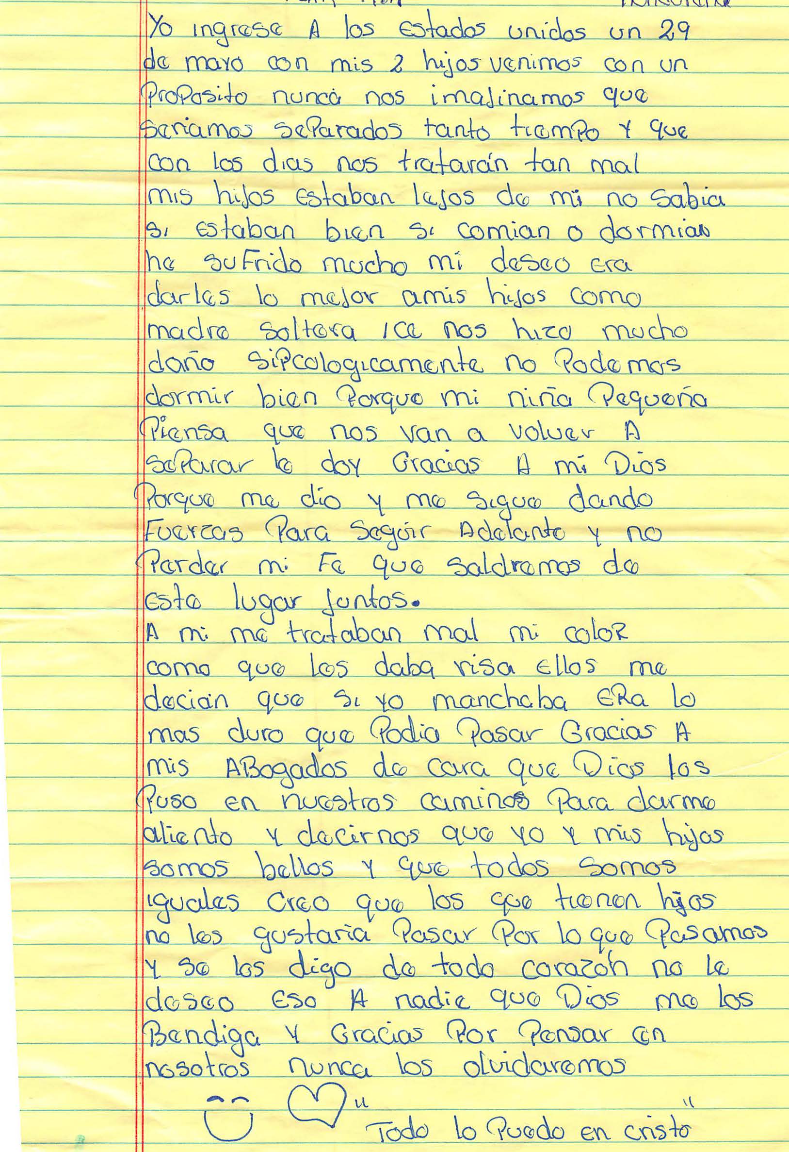 Anna's Handwritten Letter