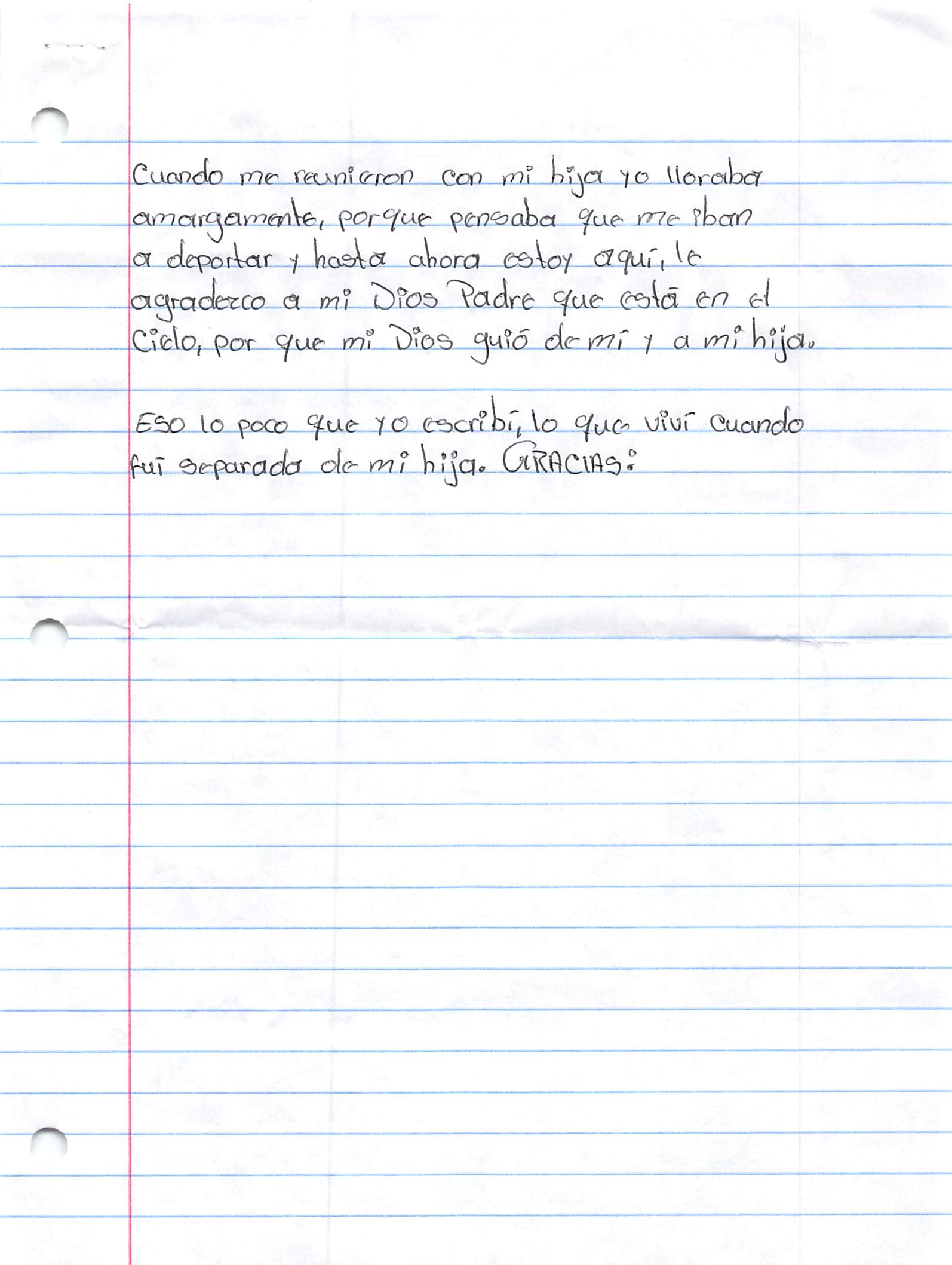 Laura's Handwritten Letter