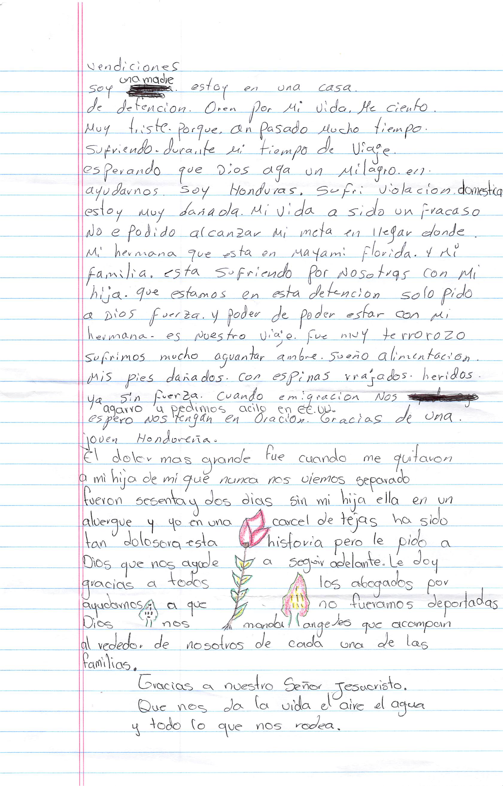 Valeria's Handwritten Letter